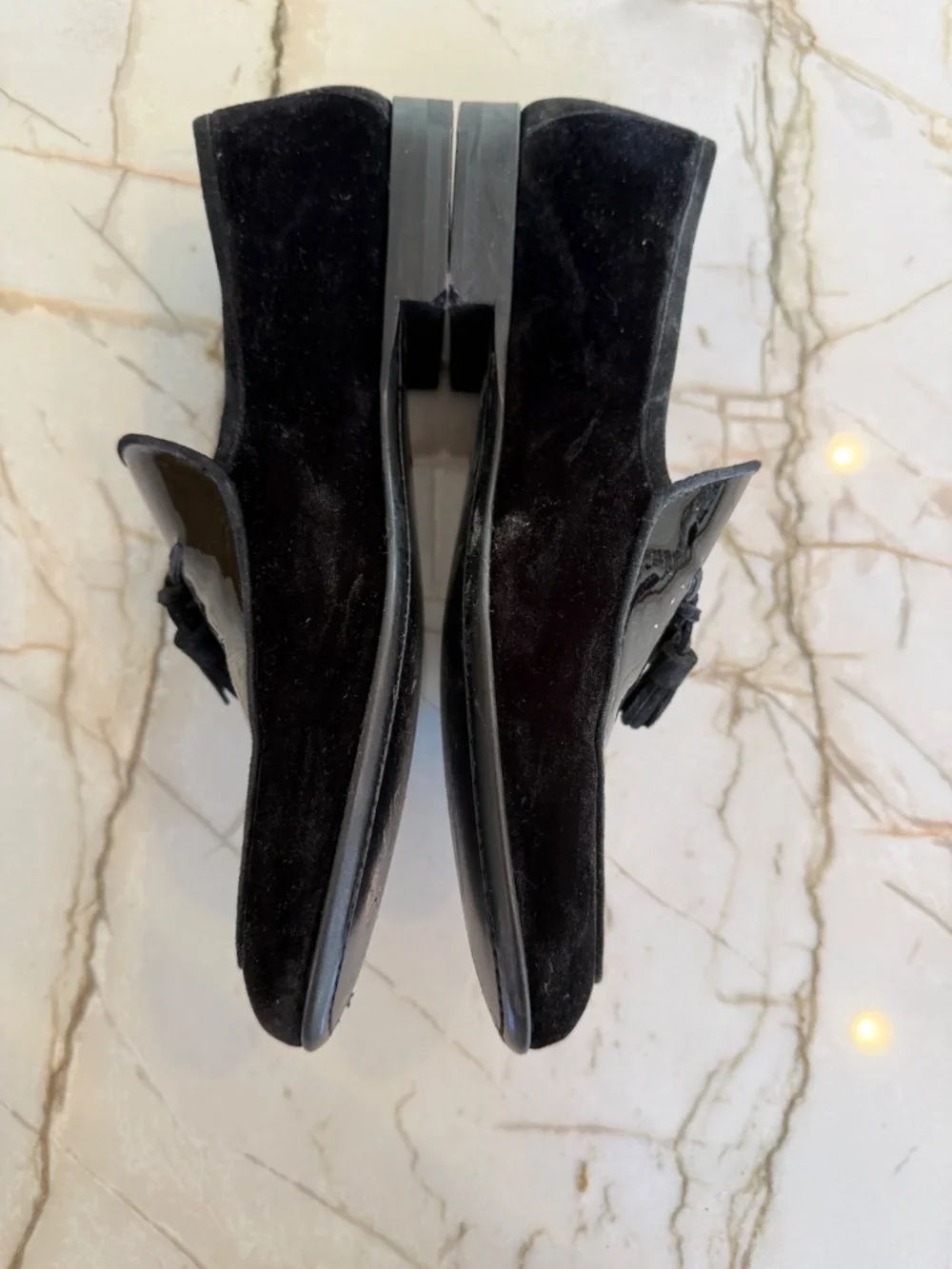 Magnanni velvet and leather dress loafers